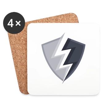 Coat of arms logo - Coasters (set of 4) - white - Front