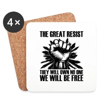 The Great Resist - Coasters (set of 4) - white - Front