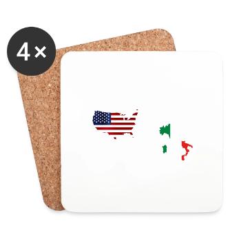 Distance Means So Little When Someone Means Much - Coasters (set of 4) - white - Front