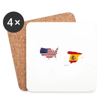 Distance Means So Little When Someone Means Much - Coasters (set of 4) - white - Front