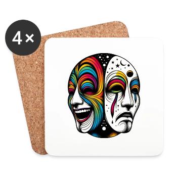 Mask - Untersetzer (4er-Set) - Weiß - Vorne