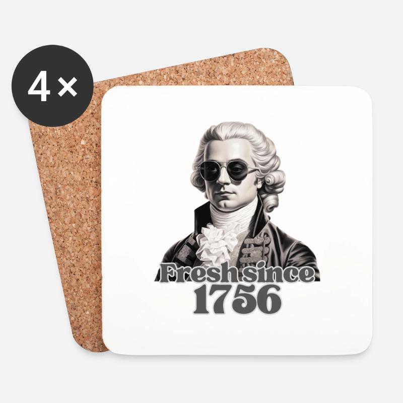 Fresh Mozart - Coasters (set of 4) - white