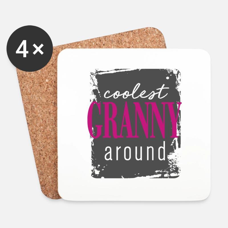 granny - Untersetzer (4er-Set) - Weiß