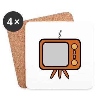 TV Vintage - Coasters (set of 4) - white - Front