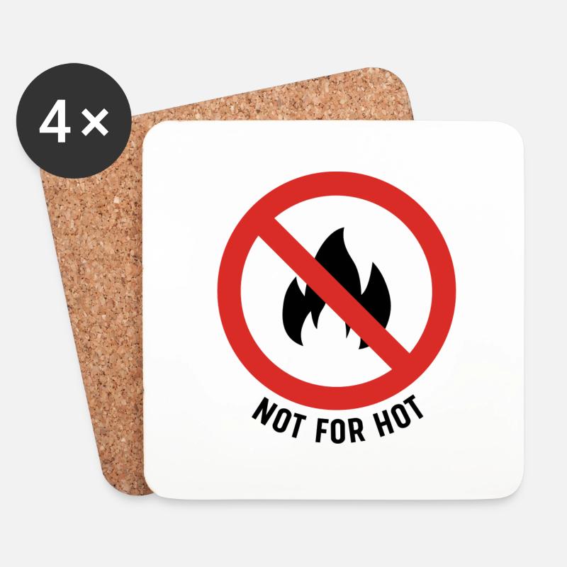 Not For Hot – es soll ja nichts anbrennen. - Untersetzer (4er-Set) - Weiß