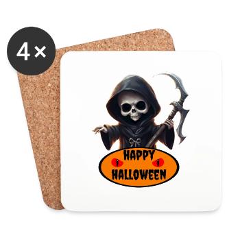 Halloween Little Grim Reaper - Coasters (set of 4) - white - Front