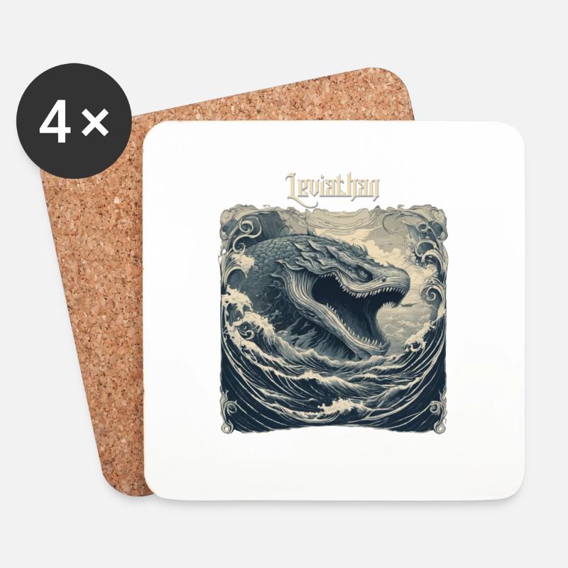 Leviathan - Untersetzer (4er-Set) - Weiß