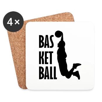 Basketball - Coasters (set of 4) - white - Front
