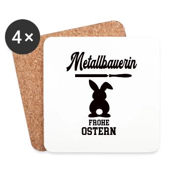 Metallbauerin Oster Geschenk Metallbau Schlosserin - Untersetzer (4er-Set) - Weiß - Vorne