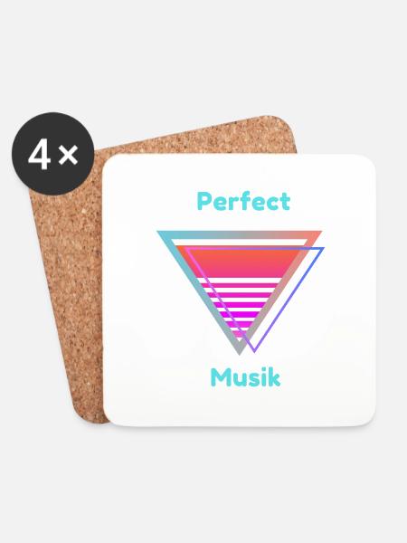 Musik - Untersetzer (4er-Set) - Weiß