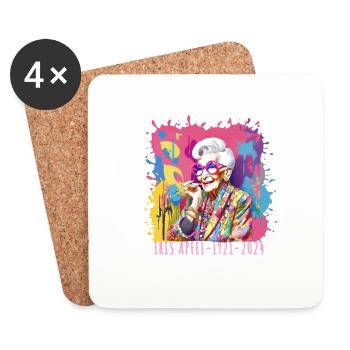 Colorful, Graffiti, illustration, Iris Apple - Coasters (set of 4) - white - Front