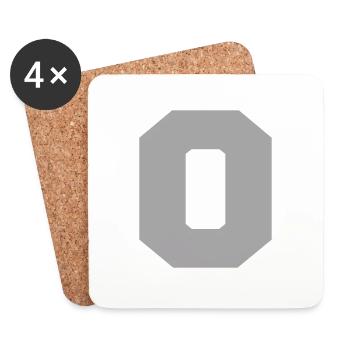 Letter o sport - Coasters (set of 4) - white - Front