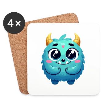 Designs For Kids – Märchenhafte Monster - Untersetzer (4er-Set) - Weiß - Vorne