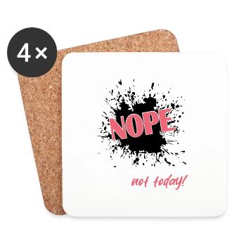Nope not today - Untersetzer (4er-Set) - Weiß - Vorne