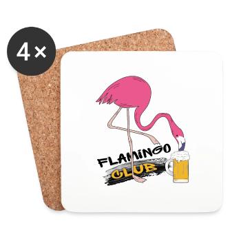 Flamingo Club - Untersetzer (4er-Set) - Weiß - Vorne