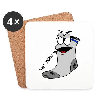 Idée cadeau humour drôle - Dessous de verre (lot de 4) - blanc - Devant