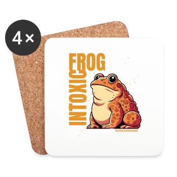 Der Froschprinz - Untersetzer (4er-Set) - Weiß - Vorne