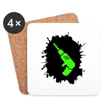 Drill Blobs Craftsman - Coasters (set of 4) - white - Front