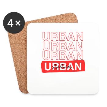 Dicton du design streetwear urbain - Dessous de verre (lot de 4) - blanc - Devant