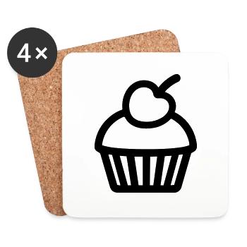 Cupcake - Untersetzer (4er-Set) - Weiß - Vorne