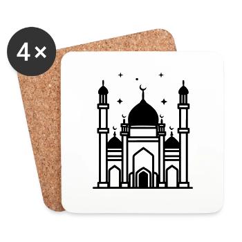 Moschee - Untersetzer (4er-Set) - Weiß - Vorne