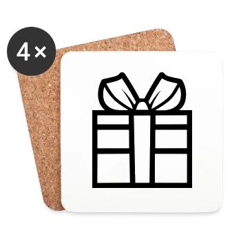 Gift icon box - Coasters (set of 4) - white - Front