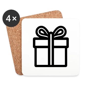 Gift icon box - Coasters (set of 4) - white - Front
