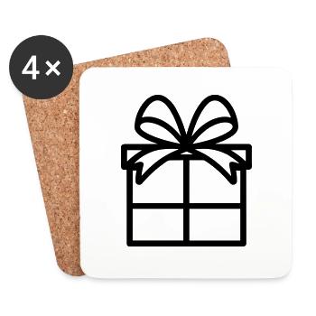 Small Gift Box - Coasters (set of 4) - white - Front