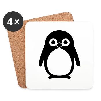 Pinguin - Untersetzer (4er-Set) - Weiß - Vorne
