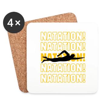 Swimming Swimming Swimming - Coasters (set of 4) - white - Front