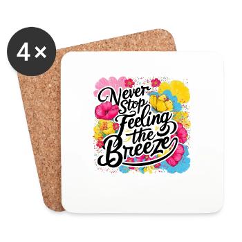 Hören Sie nie auf, das Breeze-Design zu spüren - Untersetzer (4er-Set) - Weiß - Vorne