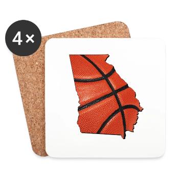 Georgia (USA) | real basketball | Map - Coasters (set of 4) - white - Front