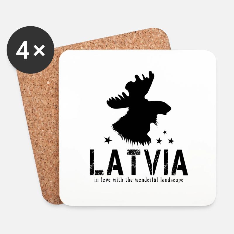 Latvia Lettland lettisch Riga - Untersetzer (4er-Set) - Weiß