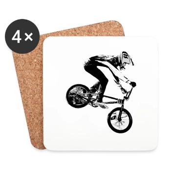 BMX (BMX) - Untersetzer (4er-Set) - Weiß - Vorne