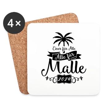 Malle One for All - Coasters (set of 4) - white - Front