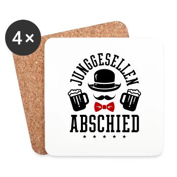 Bachelor party bachelor party groom - Coasters (set of 4) - white - Front