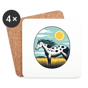 Appaloosa - Untersetzer (4er-Set) - Weiß - Vorne