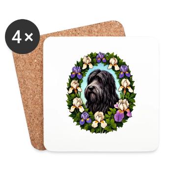 Braird Dog - Coasters (set of 4) - white - Front