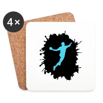 splatter handball - Untersetzer (4er-Set) - Weiß - Vorne
