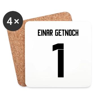 Deutschland Trikot - Einar Getnoch - Untersetzer (4er-Set) - Weiß - Vorne
