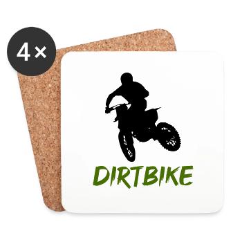 moto tout-terrain - Dessous de verre (lot de 4) - blanc - Devant
