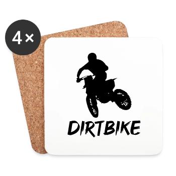 moto tout-terrain - Dessous de verre (lot de 4) - blanc - Devant