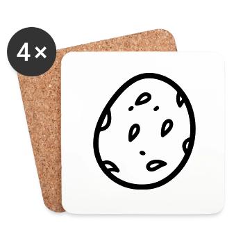 potato - Coasters (set of 4) - white - Front