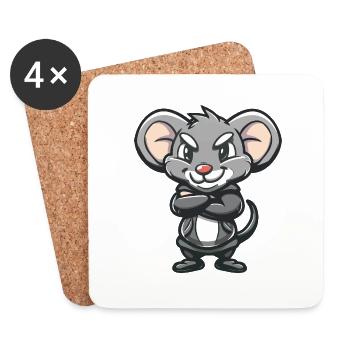 maus - Untersetzer (4er-Set) - Weiß - Vorne