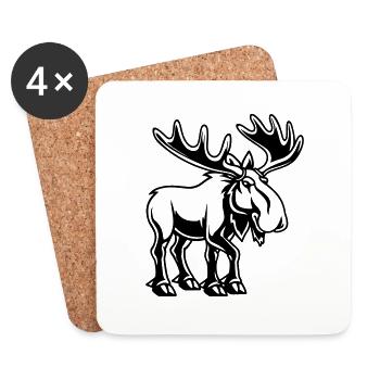 elk - Coasters (set of 4) - white - Front
