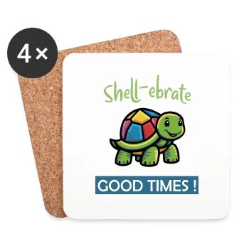 Shell-ebrate Good Times! - Coasters (set of 4) - white - Front