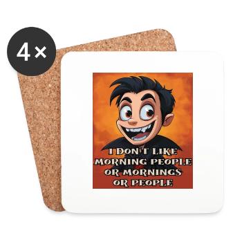 The vampire with funny saying for Halloween - Coasters (set of 4) - white - Front