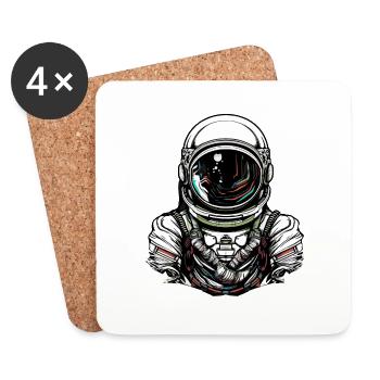 astronaut - Coasters (set of 4) - white - Front