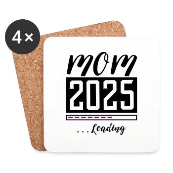 Mama 2025 Maman Chargement - Dessous de verre (lot de 4) - blanc - Devant