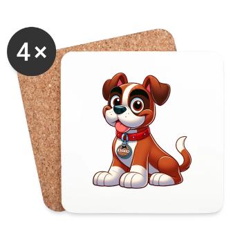 Boxer 2 - Coasters (set of 4) - white - Front